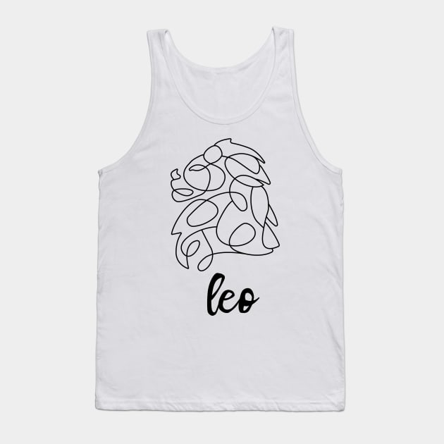 Zodiac Signs Leo Tank Top by MysticMagpie